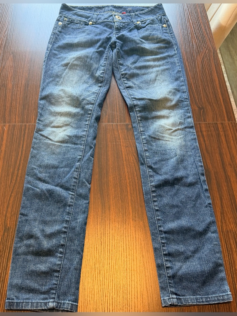 Guess Womens Vintage Daredevil Skinny Leg Low Rise Rhinestone Denim Jeans Y2K 27